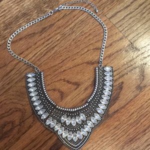 Silver plated Necklace with Gemstones